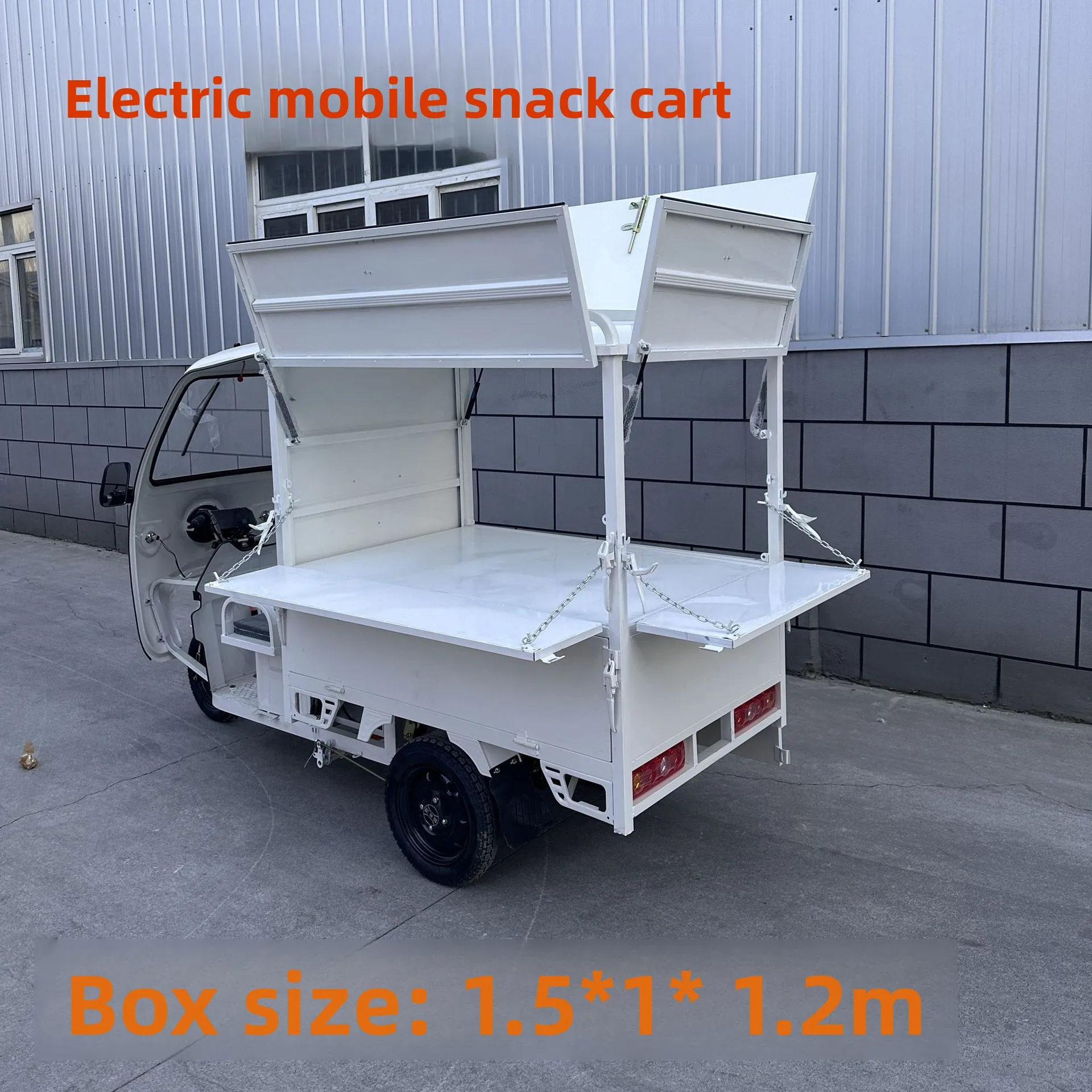 Mobile stall trolley Teppanyaki snack cart, pancakes, fried barbecue, small dining car, electric tricycle