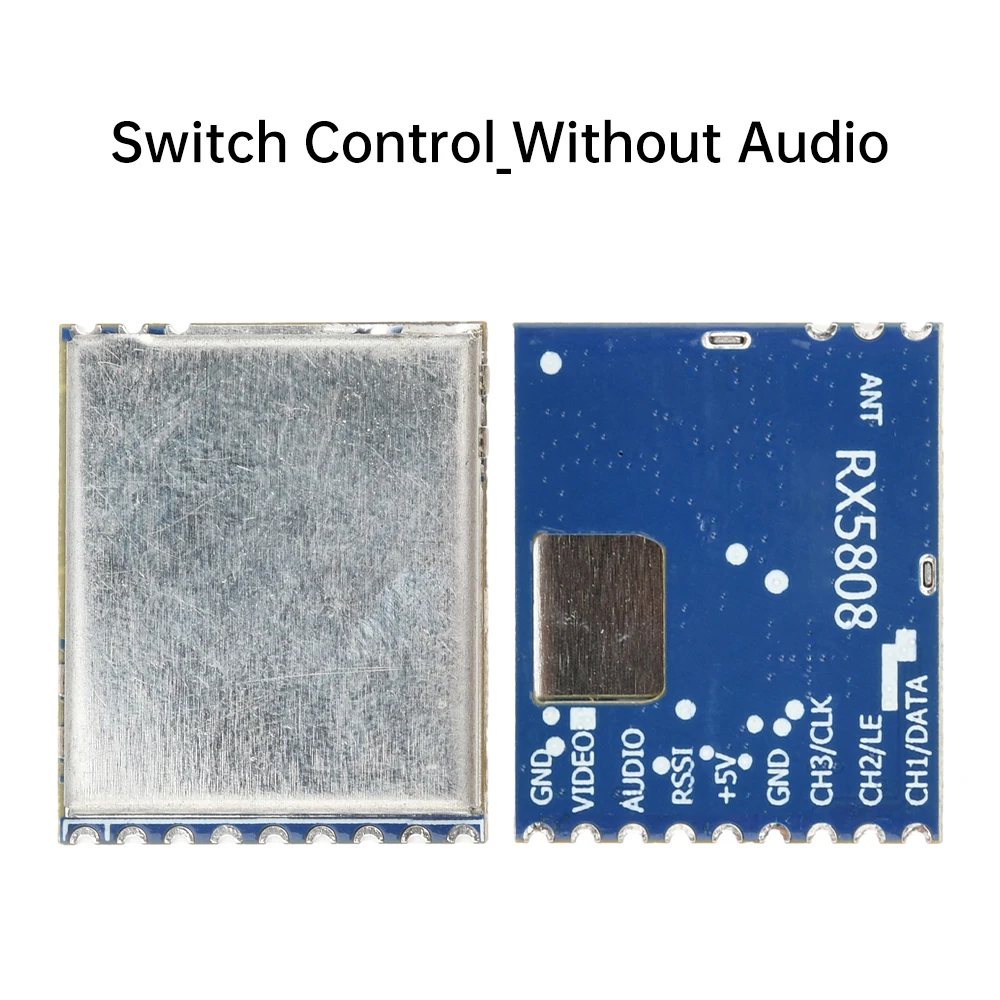وحدة استقبال الصوت والفيديو RX5808 4.9G-5.8G SPI للتحكم/التبديل أنظمة FPV، طائرات هليكوبتر يتم التحكم فيها عن بعد، إلخ.