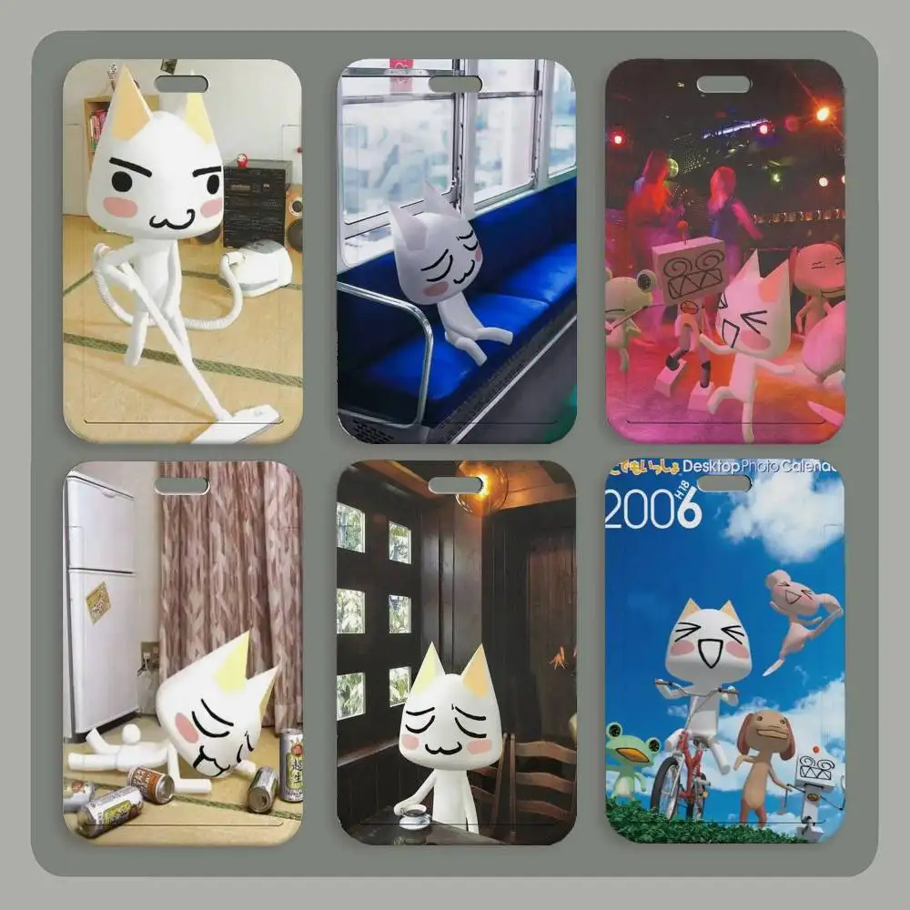 

Babaite Inoue Toro CUTE Cat ID Card Holder Neck Strap Pendant Door Badge Holder Lanyards Keychain Work Credential Case Gift