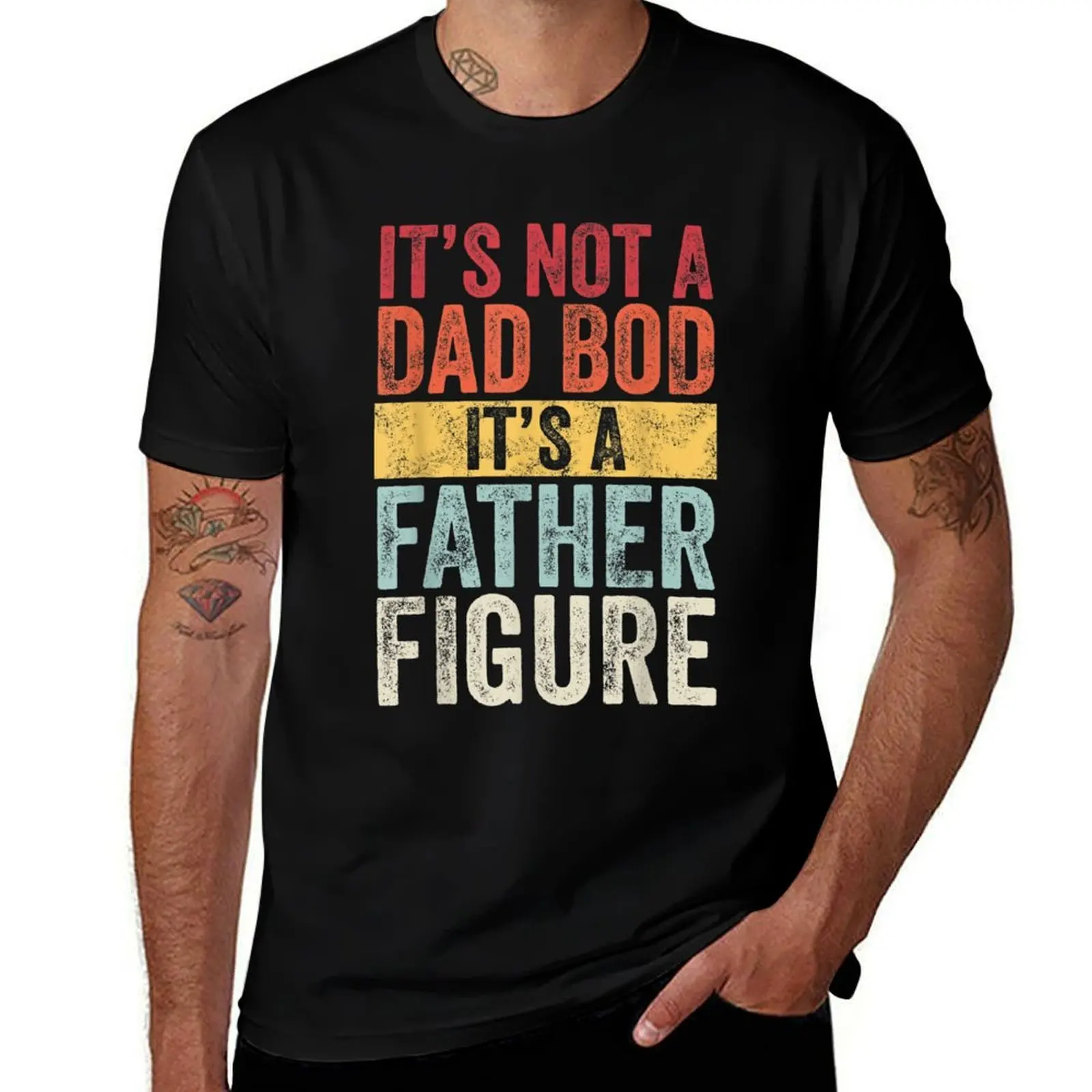 

It's Not A Dad Bod It's A Father Figure, Funny Retro Vintage T-Shirt oversized graphic tee graphic tee shirt funny t shirts men
