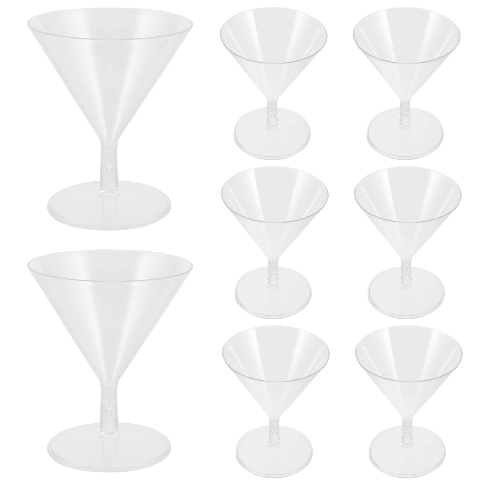 

8 Pcs Tasting Cup Goblet Drinking Whiskey Cups Clear Plastic Party Beverage Martini