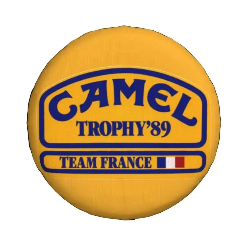 Custom Camel Trophy Logo Spare Tire Cover for Toyota Land Cruiser Prado 4WD 4x4 RV Car Wheel Protectors 14