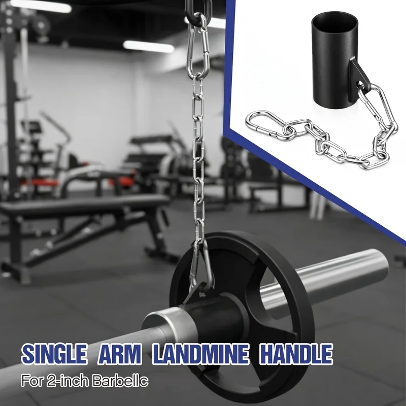 T Bar Row Attachments Solid Steel Landmine Handle Attachment T Bar Row Insert Fits Barbell for Back Muscle Arm Deadlifts Squats