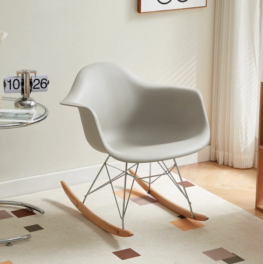 Transparent acrylic chair Home balcony Leisure recliner Nordic design Lazy rocking chair