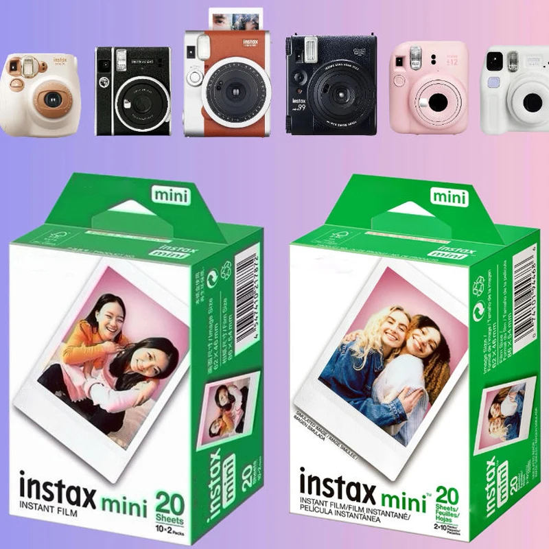 Für Fuji Fujifilm Kameras Mini Weißrandiges 3-Zoll-Spitzenfotopapier Mini12/11/40/90 Fujifilm Instax 10/20 Blatt Fotopapier