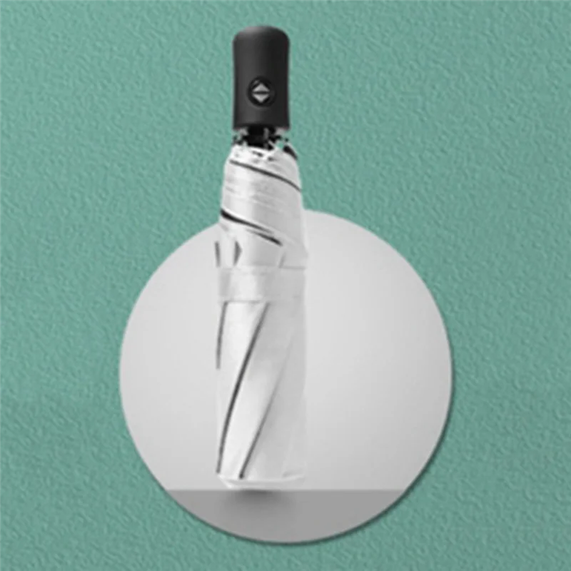 Paraguas plegable compacto N83R: automático, a prueba de rayos UV, a prueba de viento, liviano, ideal para protección contra la lluvia y el sol.