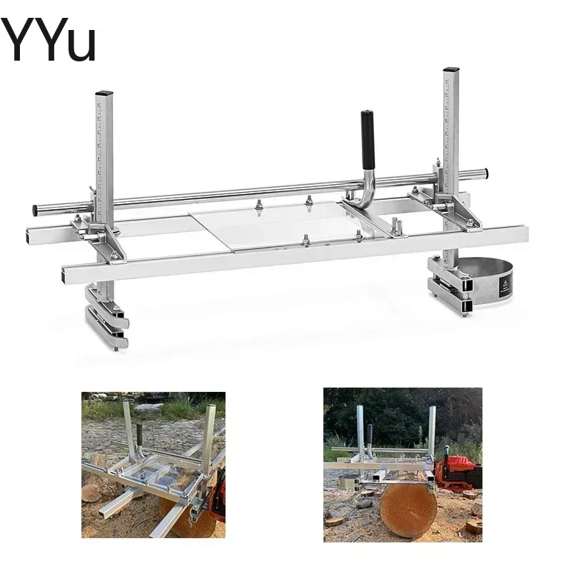 2026 Portable Chainsaw Mill Planking Milling 36 48 Inch Guide Bar Wood Lumber Cutting Chainsaw Mill Open Plate Frame