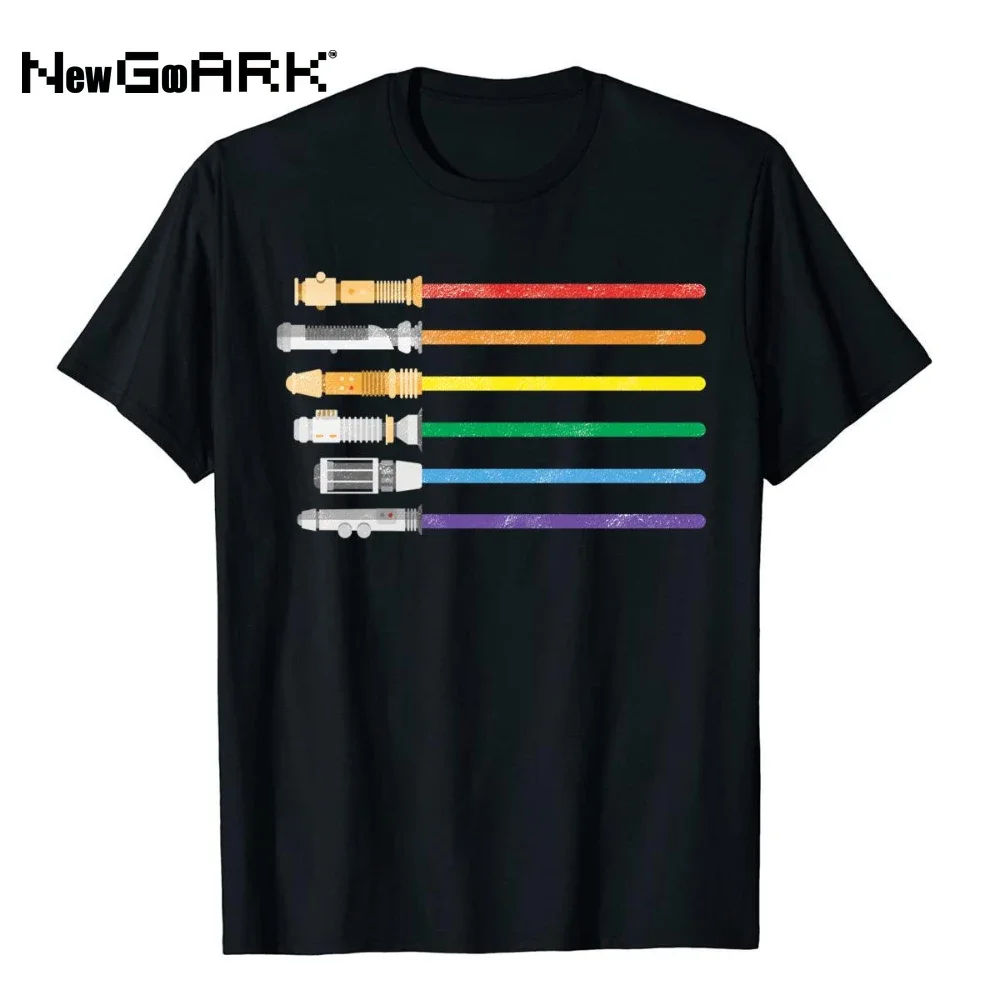 Tee Shirt Beach Graphic Cute Tshirt Hip Hop Harajuku Streetwear  Lightsaber Rainbow Gay Pride Lesbian Tops