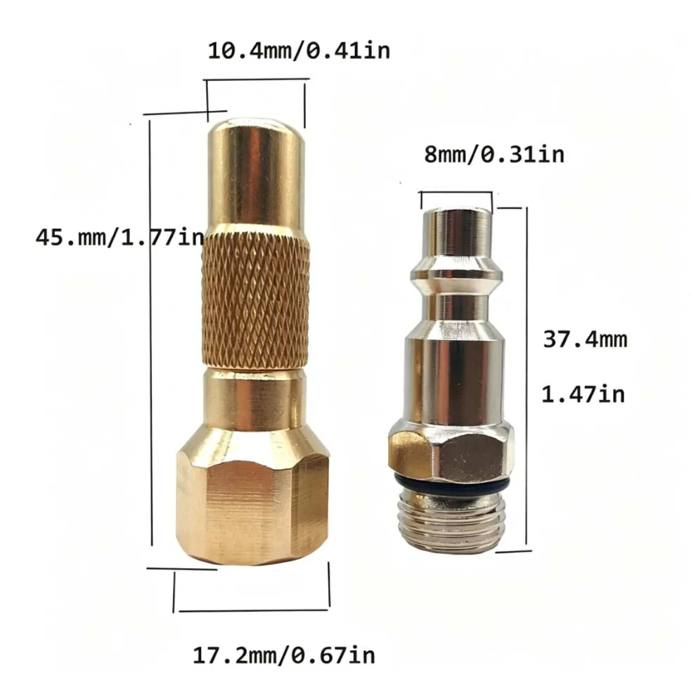 G1/4 Quick Connect Air Compressor Nozzle Brass Screw Tire Inflation Connector for Milton Type DIN Type Fittings