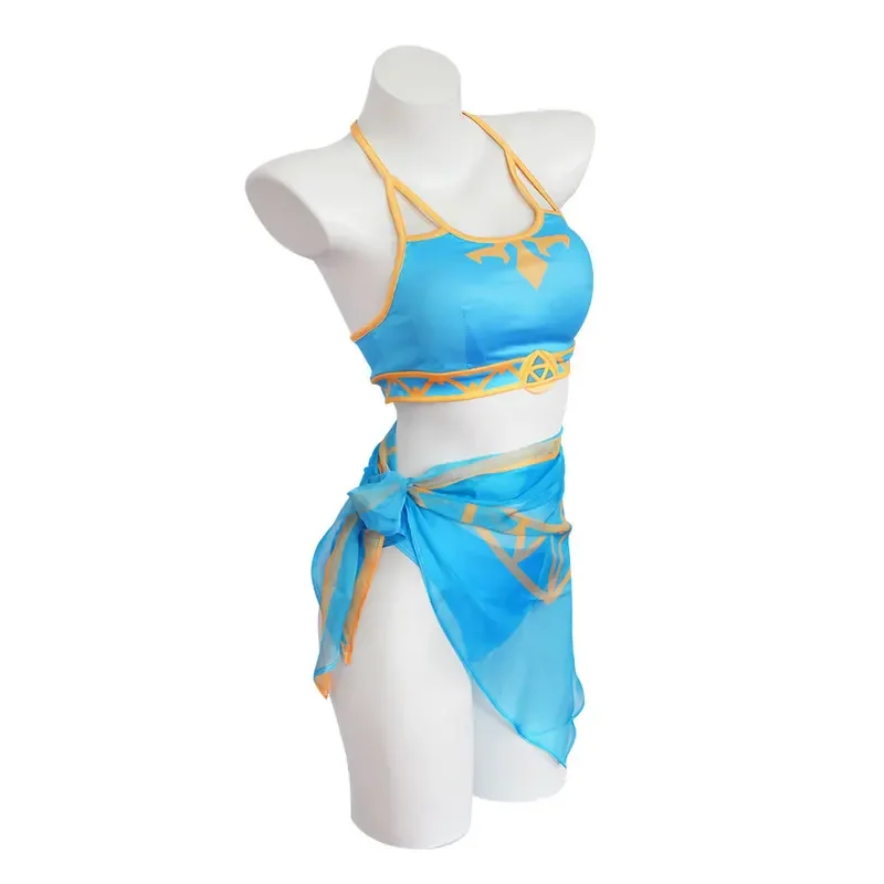 Jogo feminino The Legend of Zelda, roupa de princesa Swin, lágrimas do reino para meninas, férias de verão, uniforme de praia, nova chegada