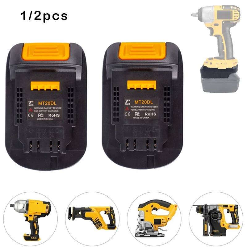 

1/2pcs Battery Adapter For Makita 18V switch to Dewalt Mt20Dl For Dewalt 18V 20V tools for Makita Battery Bl1830 Bl1860 Bl1815