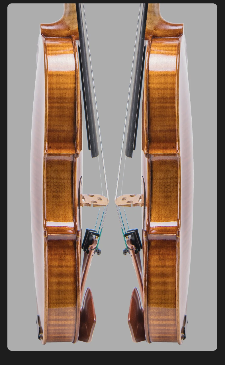 16 Inch Solid Wood Flame Maple Handmade Professional Spruce Viola Wholesale Student Practice Level Stringed Instrument