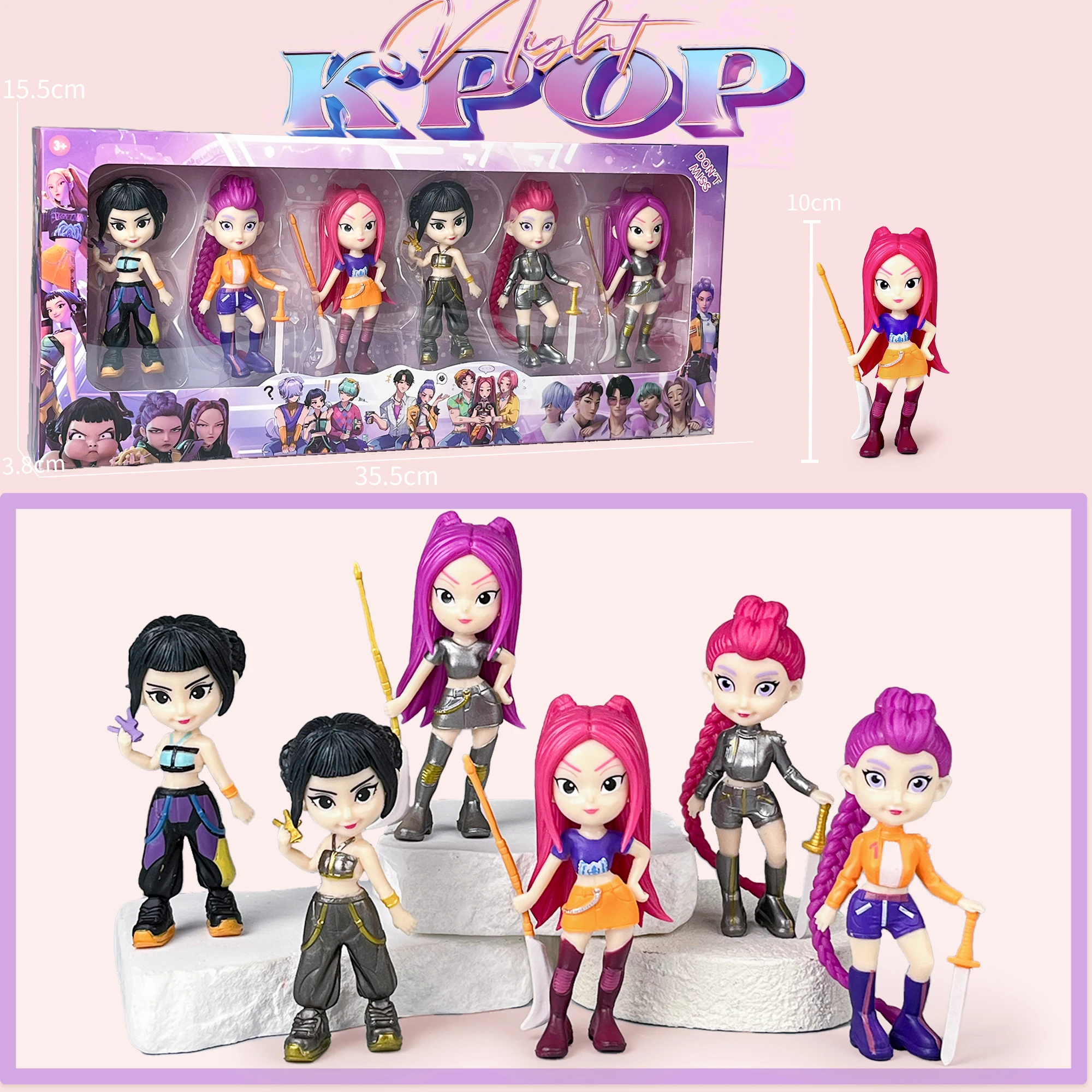 2025 caliente Anime KPop Devil Hunter muñeca vinilo juguete Rumi Mira Zoi personaje vinilo máscara caja ciega ornamento juguete regalo de Navidad