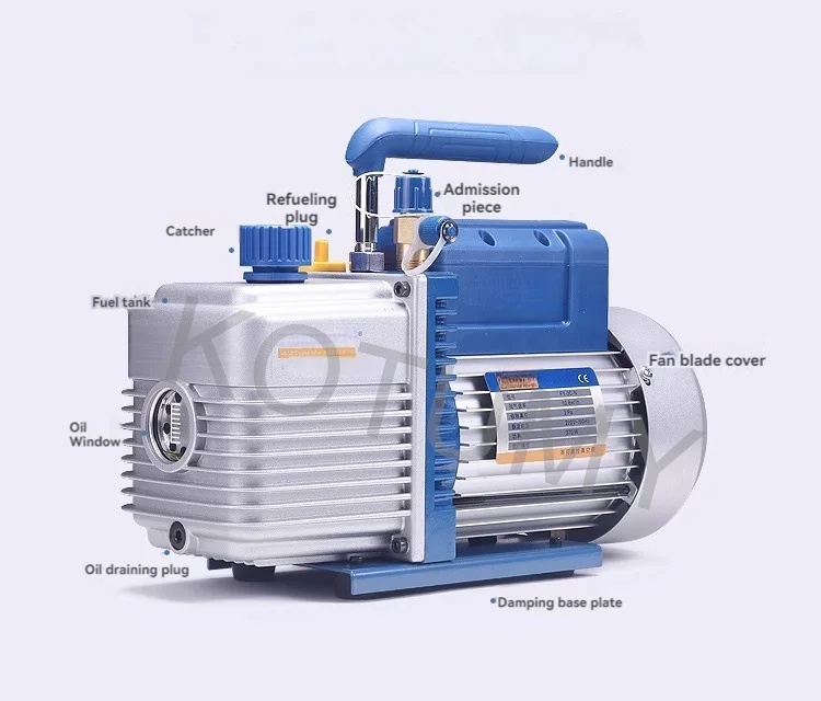 Einstufige HVAC-Klimaanlagen-Vakuumpumpe FY-1H-N A/C-Kältemittel-Kit mit Manometer-Set für Klimaanlagen – Detail 3