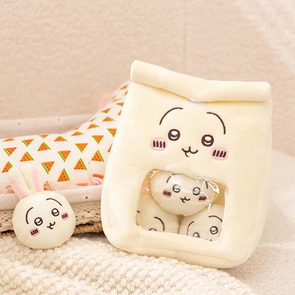 2026 Cute Cartoon  Anime Usagi Hachiware Snack Bag Doll Plush Toy Super Interesting Doll Plush Bag Friend Holiday Gift view 4