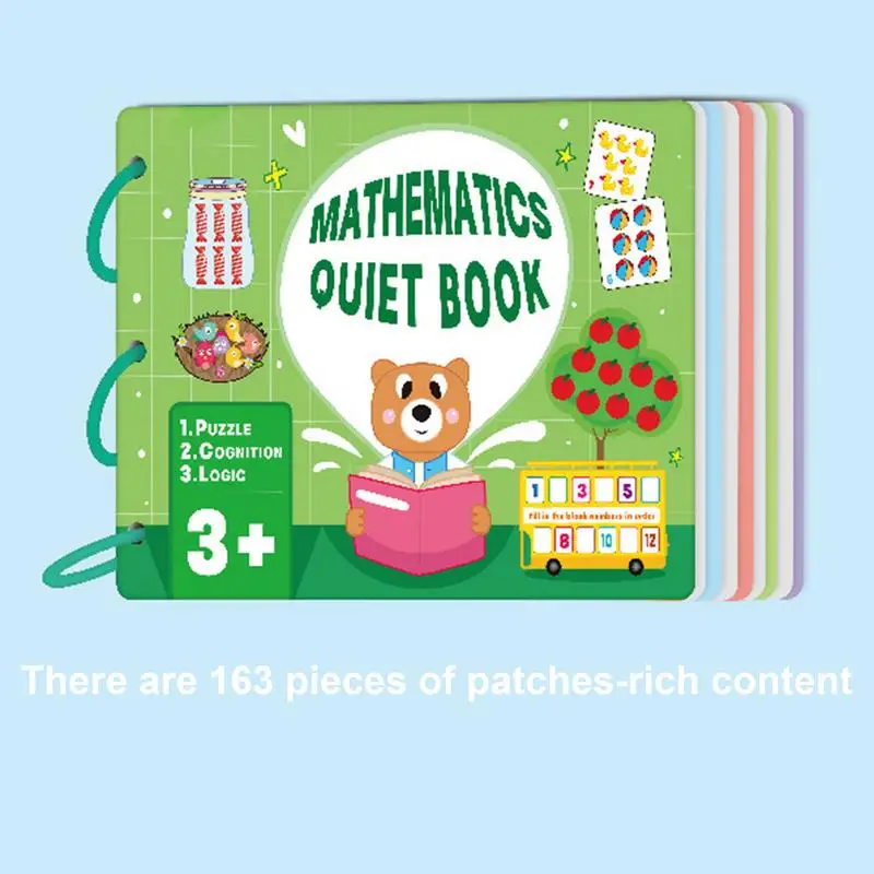 Kids Busy Book Kindergarten Educational Toy Book Sensory And Quiet Activity Book Animal Number Matching Puzzle 3-6 Years Old Kid