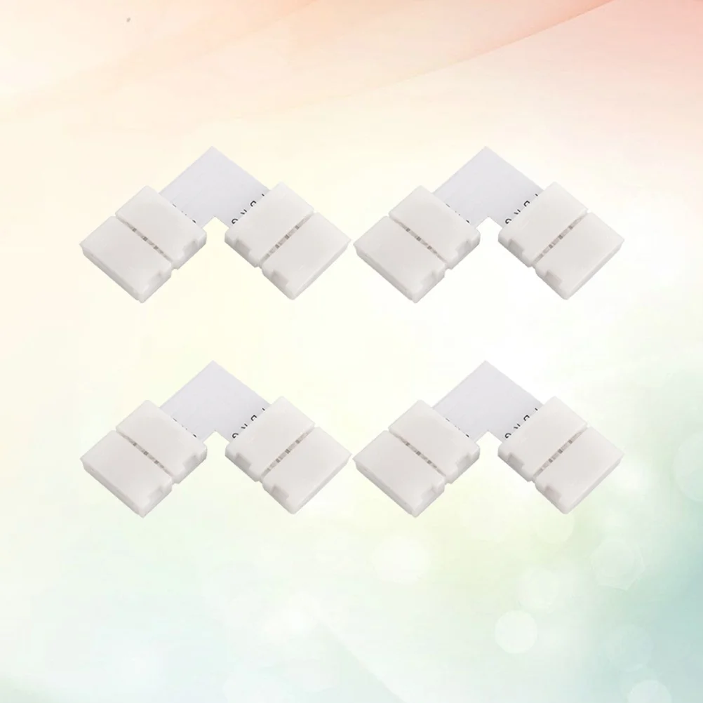 12 قطعة 5050 Rgb Led قطاع موصل كليب مشبك ل L-شكل الزاوية النجار 4 دبوس لون واحد شريط مرن Abs