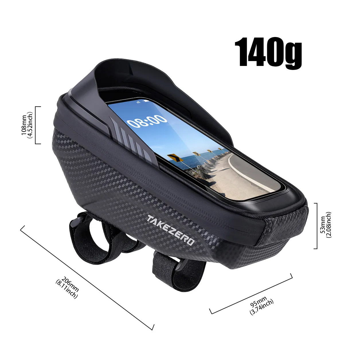 TAKEZERO A9 EVA Hard Shell Tail Bag for Bicycles, Saddle Bag for Mountain Bikes and Road Bikes, Cycling Equipment Accessory