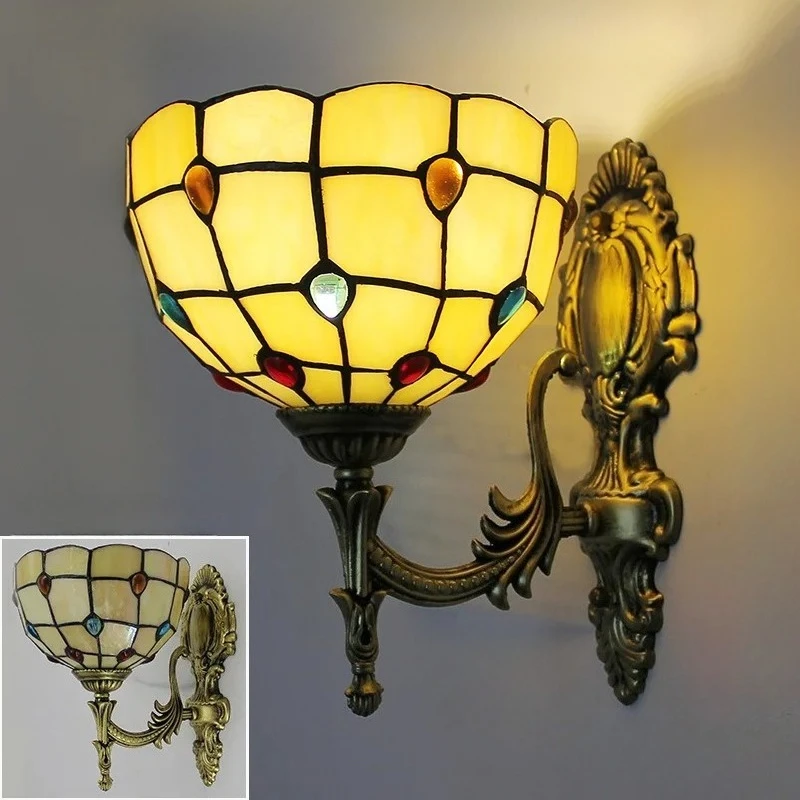 American-style Wall Lamp Luxurious and Elegant European-style Bedroom Bedside Passage Staircase Mountain Village Wall Lamp