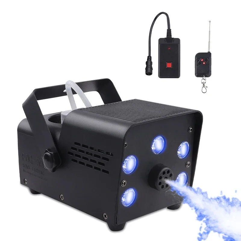 

Uponelite 1 PC 500W Fog Machine 5PCS RGB LED Beads Smoke Machine for DJ Disco Concert Party Wireless Remote Control Stage