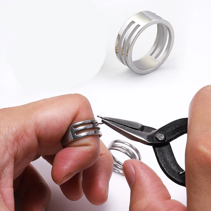 Ring Opening Tool for DIY Stainless Steel Ring Opener Finger Cover Jewelry Accessory To Open Closed Ring
