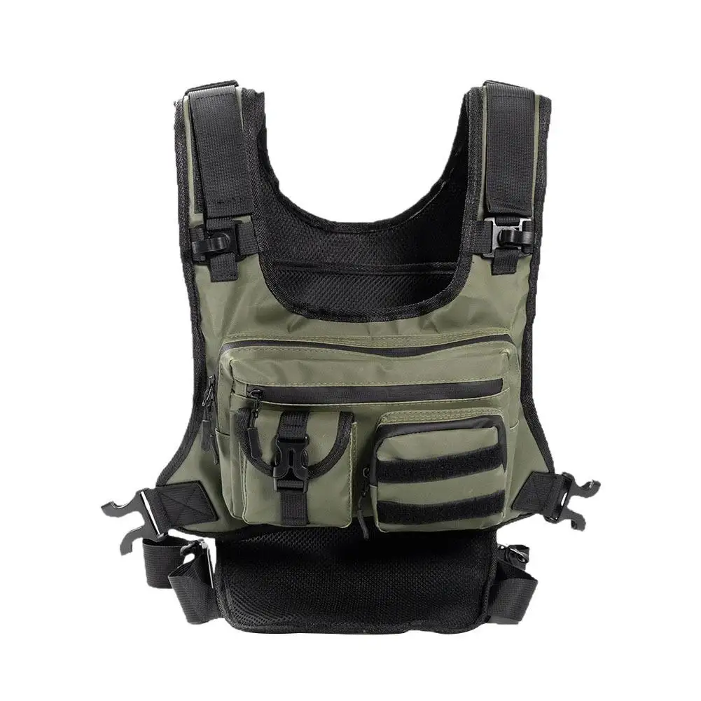 Mehrtaschen-Taktische Brusttasche Leichte Sportweste mit leicht zugänglichem Stauraum für Laufen, Radfahren, Wandern und Outdoor-Aktivitäten – Detail 2