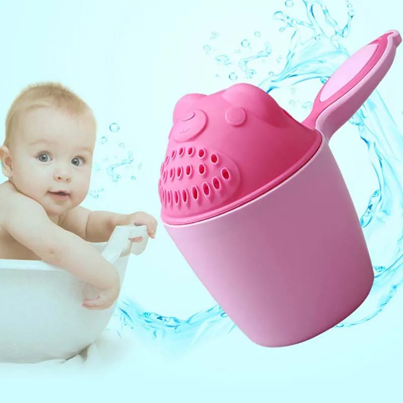 1PC Baby Bath Waterfall Rinser Kids Shampoo Rinse Cup Bath Shower Washing Head Children Bathing Baby Shower Spoons Bath Tool