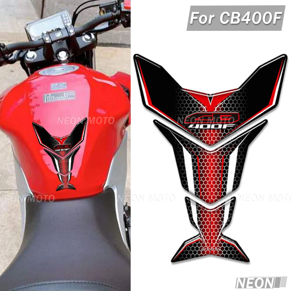 

For CB 400F 400 F CB400F Motorcycle Protector 3D Resin Tank Pad Sticker Fuel Stickers Decal