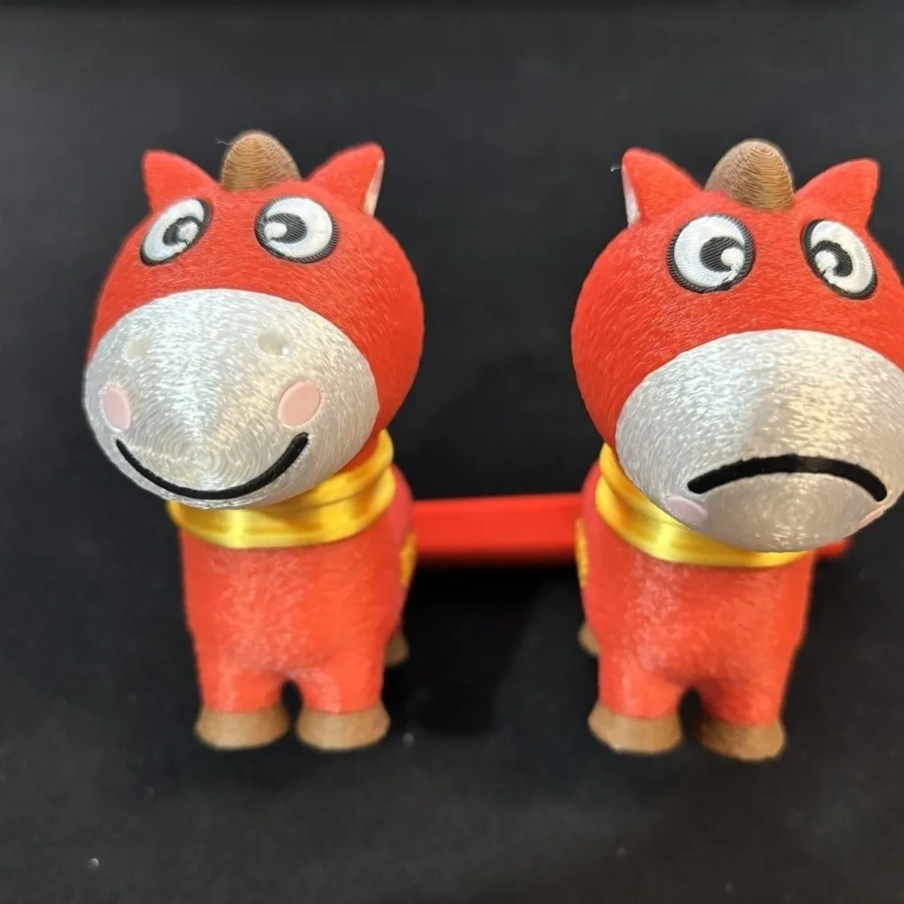 Cute Mouth Rotation Transformation Pony Ornament Crying Horse Creative 3D Print 3D 3D Print Animals Office Decor