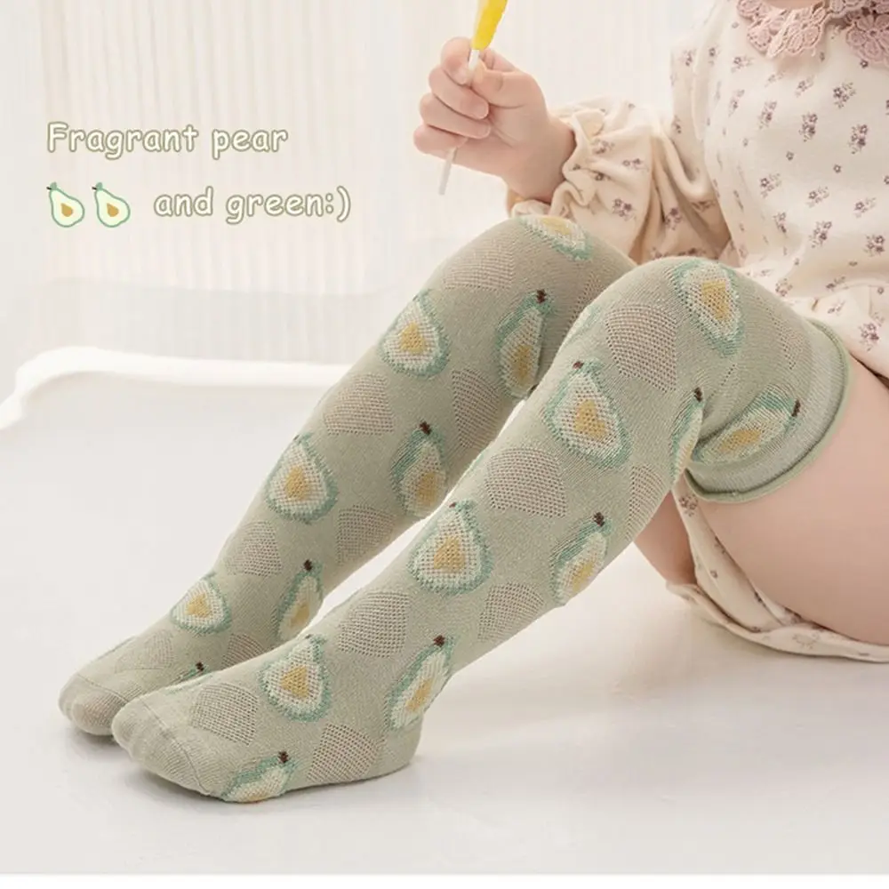 

Fungus Edge Fruit Honey Peach Mosquito Socks Knee High Socks Children Girls Long Socks Korean Style Stockings Kids Hosiery