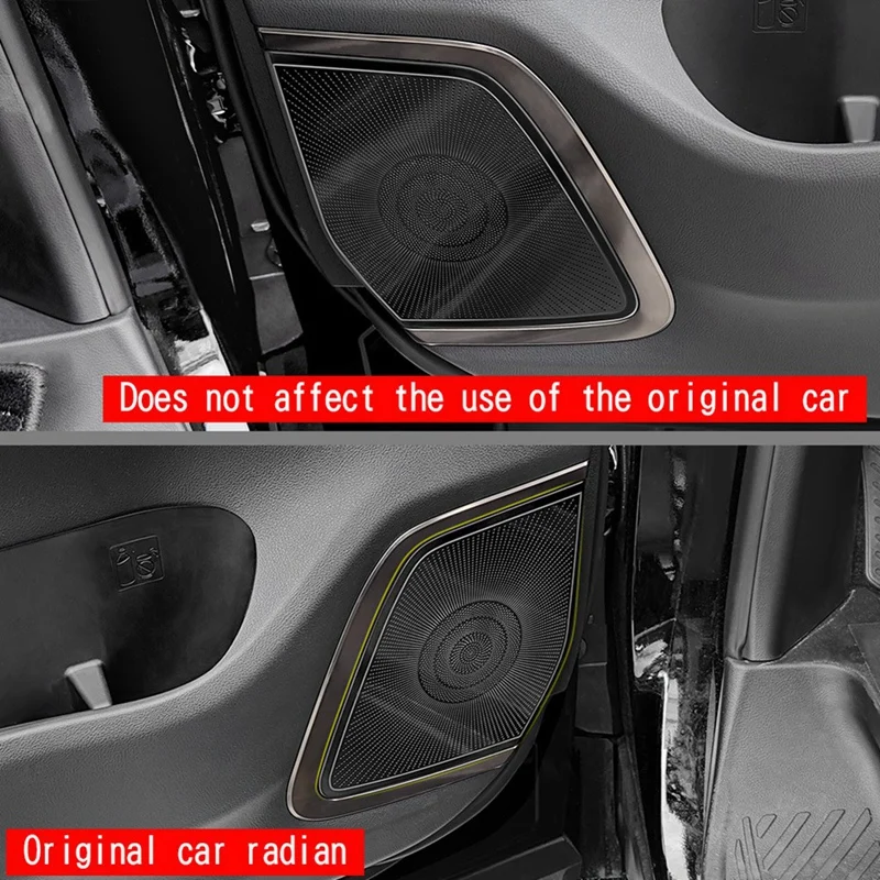 

STE-eCar Stainless Steel Front Door Loudspeaker Cover Interior Accessories for Toyota Alphard VELLFIRE 40 Series 2023+