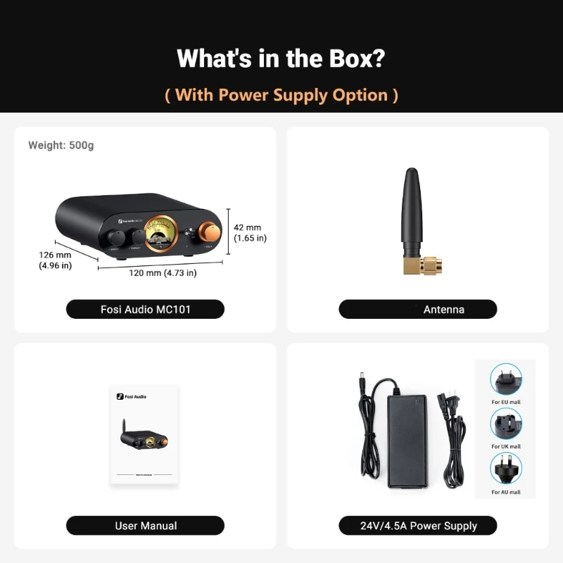 مكبر صوت MC101 متوافق مع بلوتوث ، مكبرات صوت رقمية ، مستقبل صوت Hifi ، مقياس VU صغير ، TPA3116Power