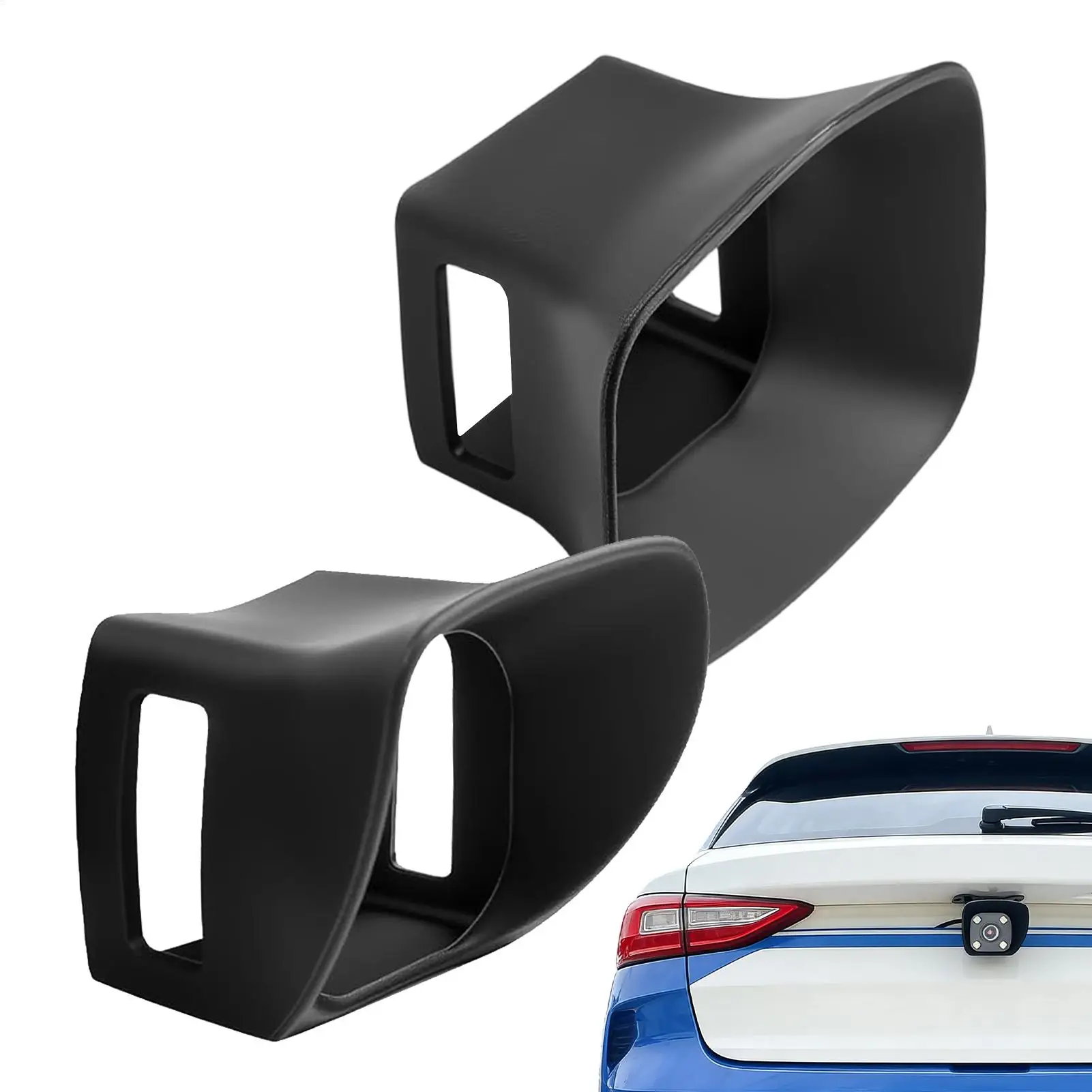 Universal Car Rear View Camera Waterproof Cover Silicone Ield Rain Bloing Bumper Suitable for Wide-Angle Square Cameras
