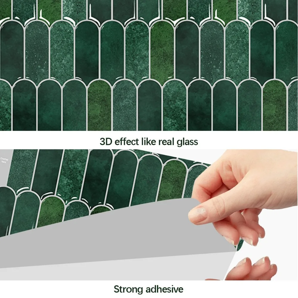 Self-adhesive 3D Wall Tile PVC Waterproof Wall Sticker Fish Scale Mold Resistant Kitchen Backsplash For Kitchen Bathroom