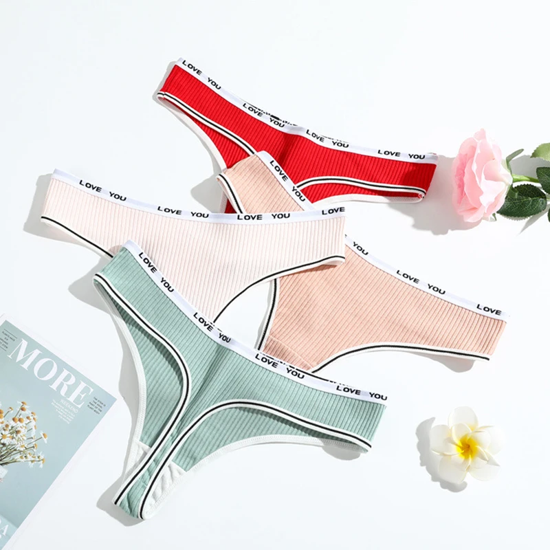4pcs New Women's Thong Breathable Sexy Underpants Comfortable Thread Style