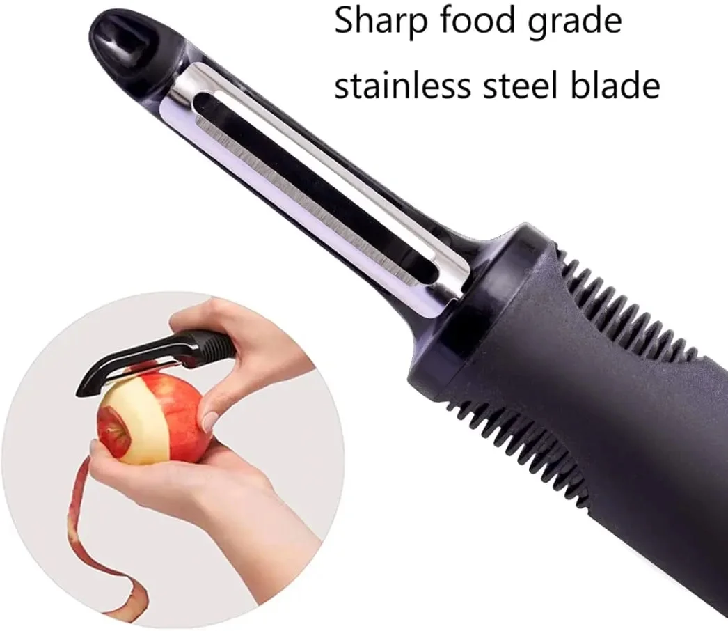 

Vegetable Peeler Ergonomic Grip Peelers Stainless Steel Swivel Blades Fruit Peeling Knife For Potato Apple Carrot Cucumber