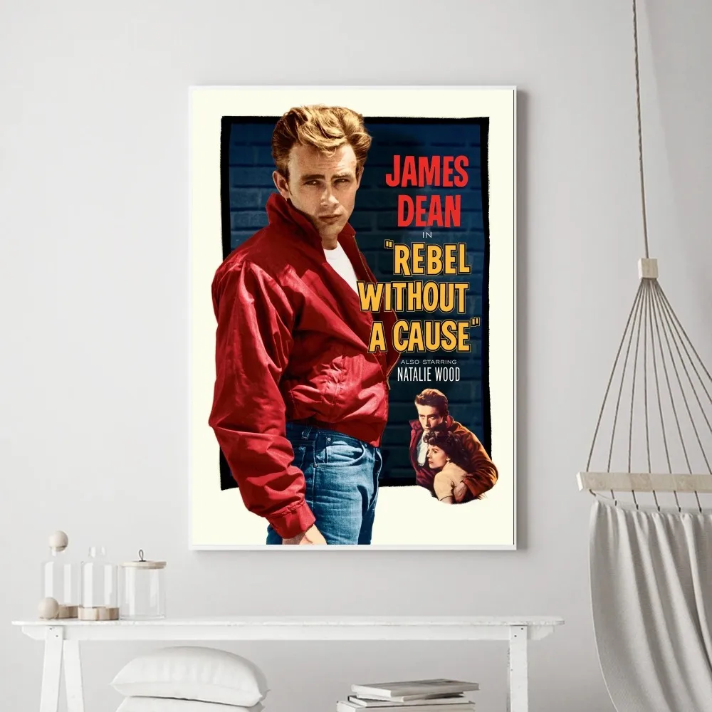 Vintage James Dean Actor Poster Prints Poster Wall Painting Bedroom Living Room Wall Bar Restaurant Sticker Small