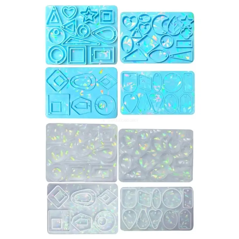 

4Pcs/set Light and Earrings Moulds Crystal Epoxy Novel Silicone Mould Dropship