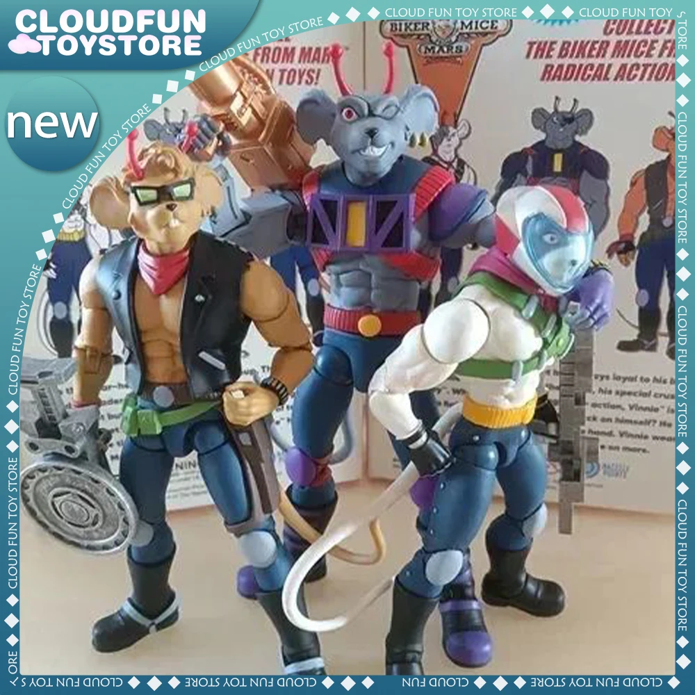 

Nacelle Biker Mice From Mars Throttle Modo Vinnie Action Figure Mice Bike From Mas Anime Figure Pvc Model Doll Toy Birthday Gift