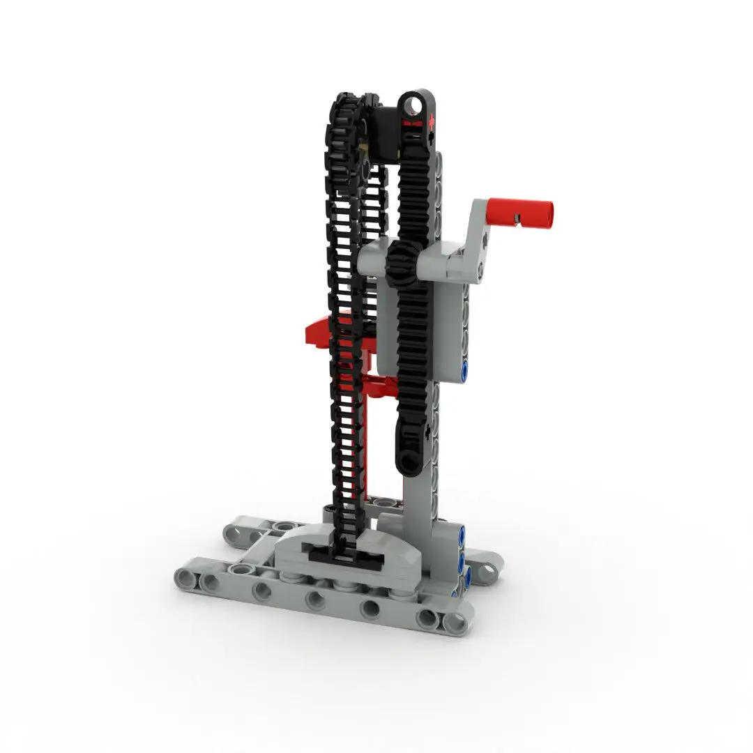 Chain Elevator Mechanism, Robot Gear Mechanical Technic Building Blocks, STEM Educational DIY Assembly Model Set