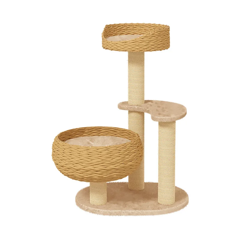 

Woven tree nest wholesale, fixed cat climbing frame, cat scratching column, cat scratching board, wear-resistant and non-crumb-r
