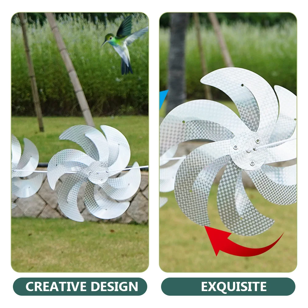 Bird Repellent Windmill Deterrent Device Rotating Pin Wheel Nylon Rope High Grade Corrosion Resistant Lightweight Breeze Power