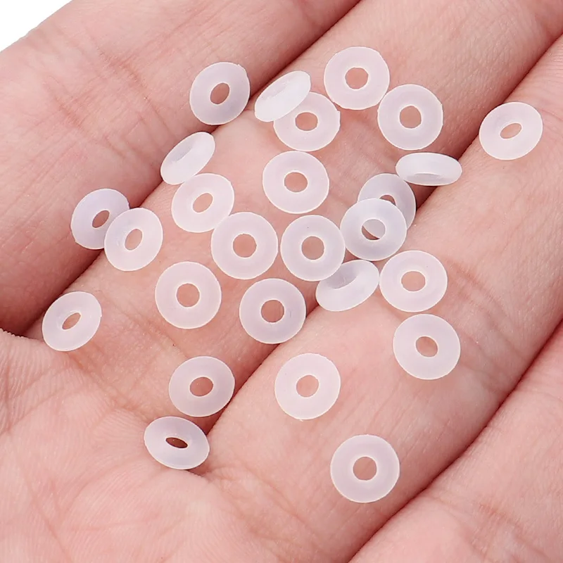 100pcs Silicone Rubber Stopper Rings Clear Rubber O Rings Rubber Spacer Beads For DIY Fashion Jewelry Making Accessories - view 5