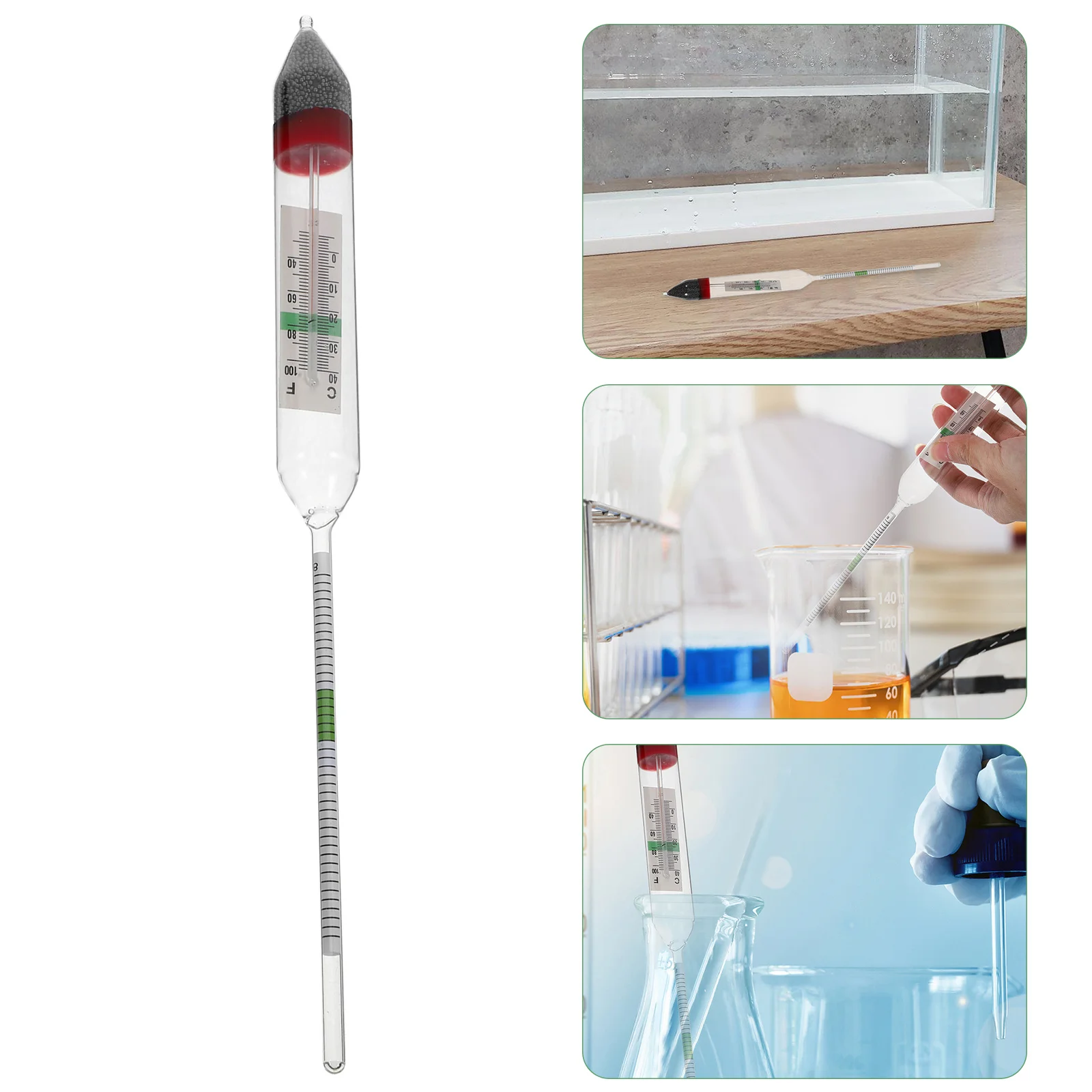 

Sea Water Quality Tester Reliable Salinity Hydrometer for Aquariums Measures Density and Specific Gravity in Saltwater Tanks