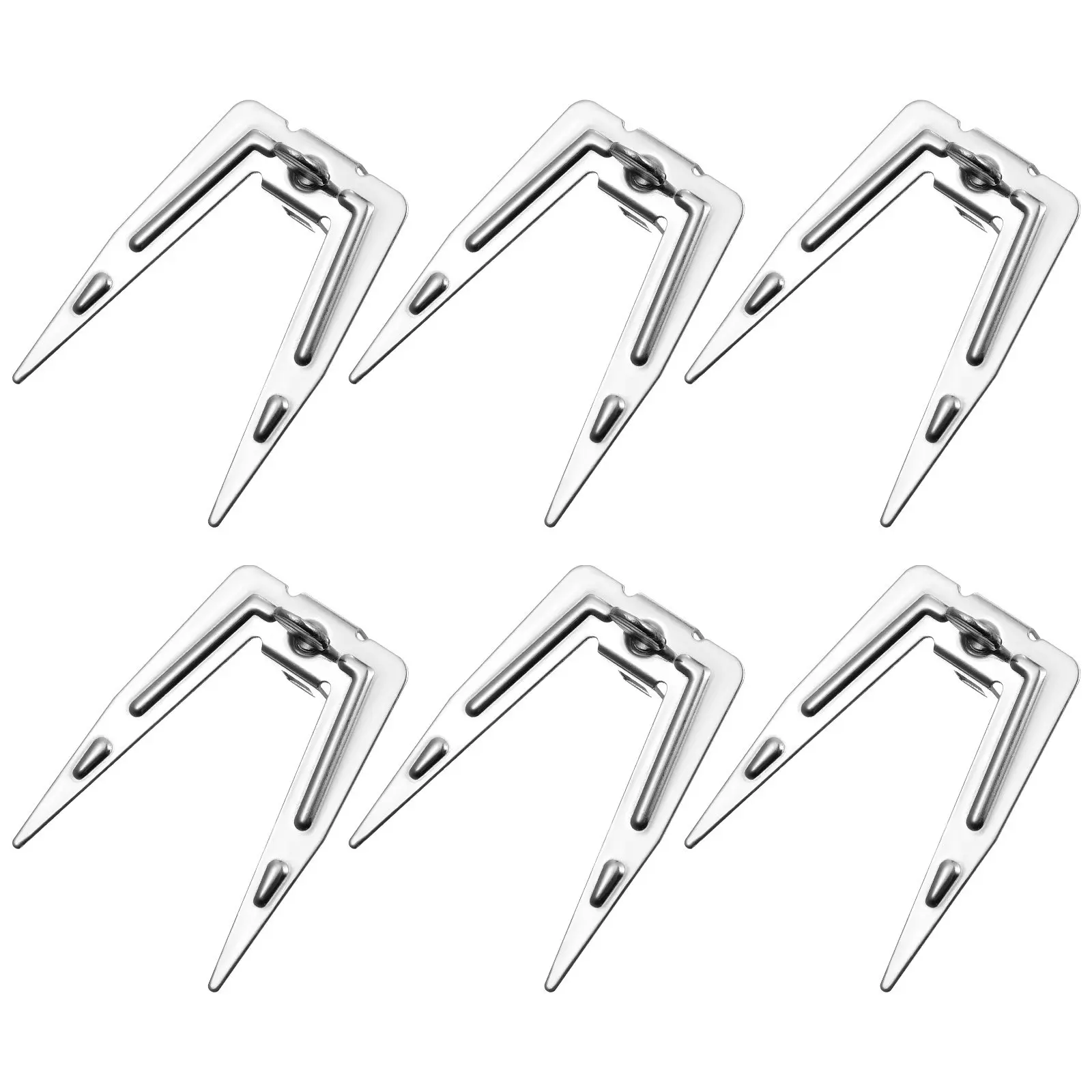 6Sets Stainless Steel Chicken Roast Forks Rotating Oven Grill Chicken Forks Kitchen Bbq Supplies Heat Resistant