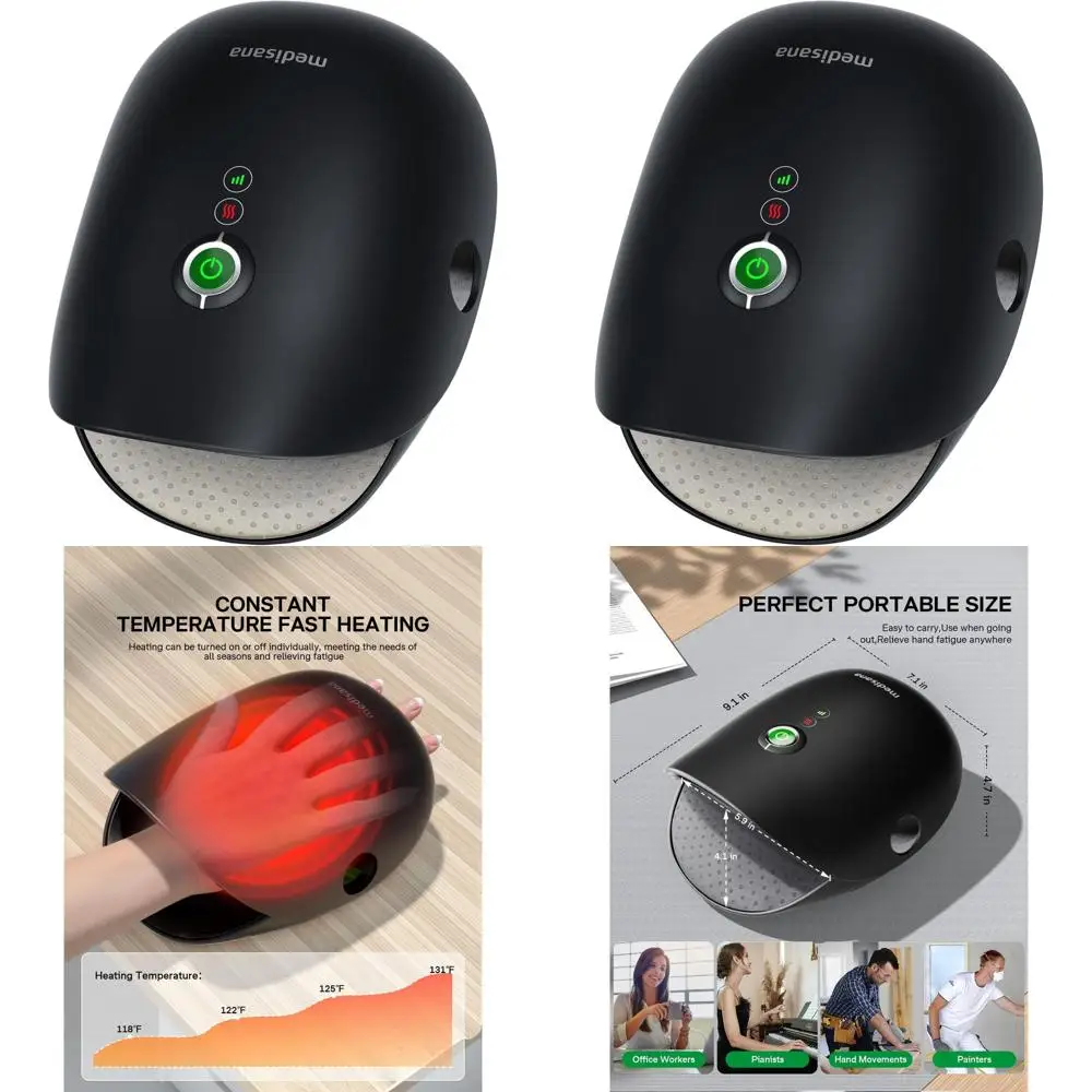 

Массажер для рук с подогревом и компрессией для облегчения симптомов артрита и синдрома запястного канала, идеальный тренажер для растяжки суставов, идеальный подарок на день рождения для мужчин