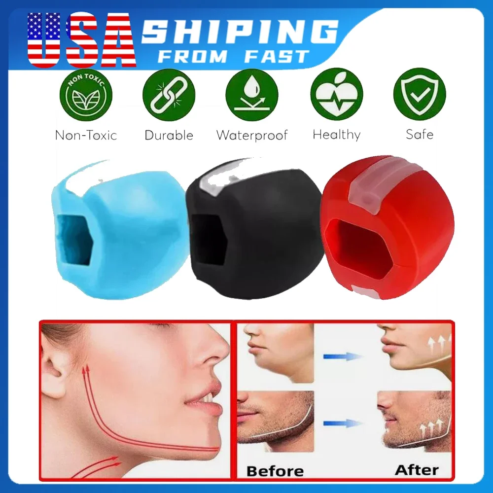 3PCS Quality Face Masseter Facial shape Go Mouth Jawline Jaw Muscle Exerciser Chew Ball Chew Bite Breaker Training Durable