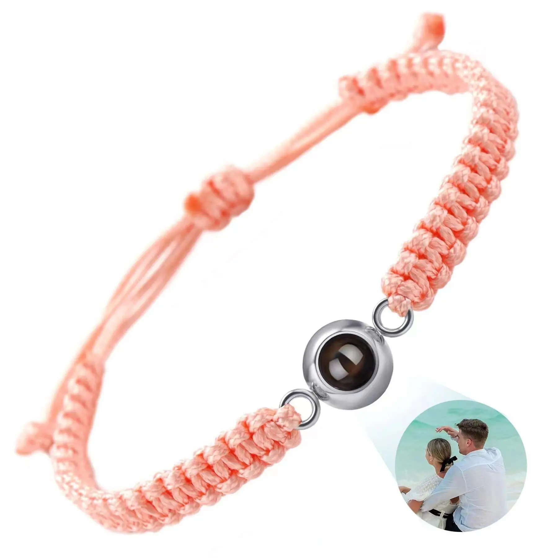 Projection Jewelry Classic Hand-Woven Ropes Custom Bracelets With Personalized Photos Suitable For Holiday Commemorative Gifts