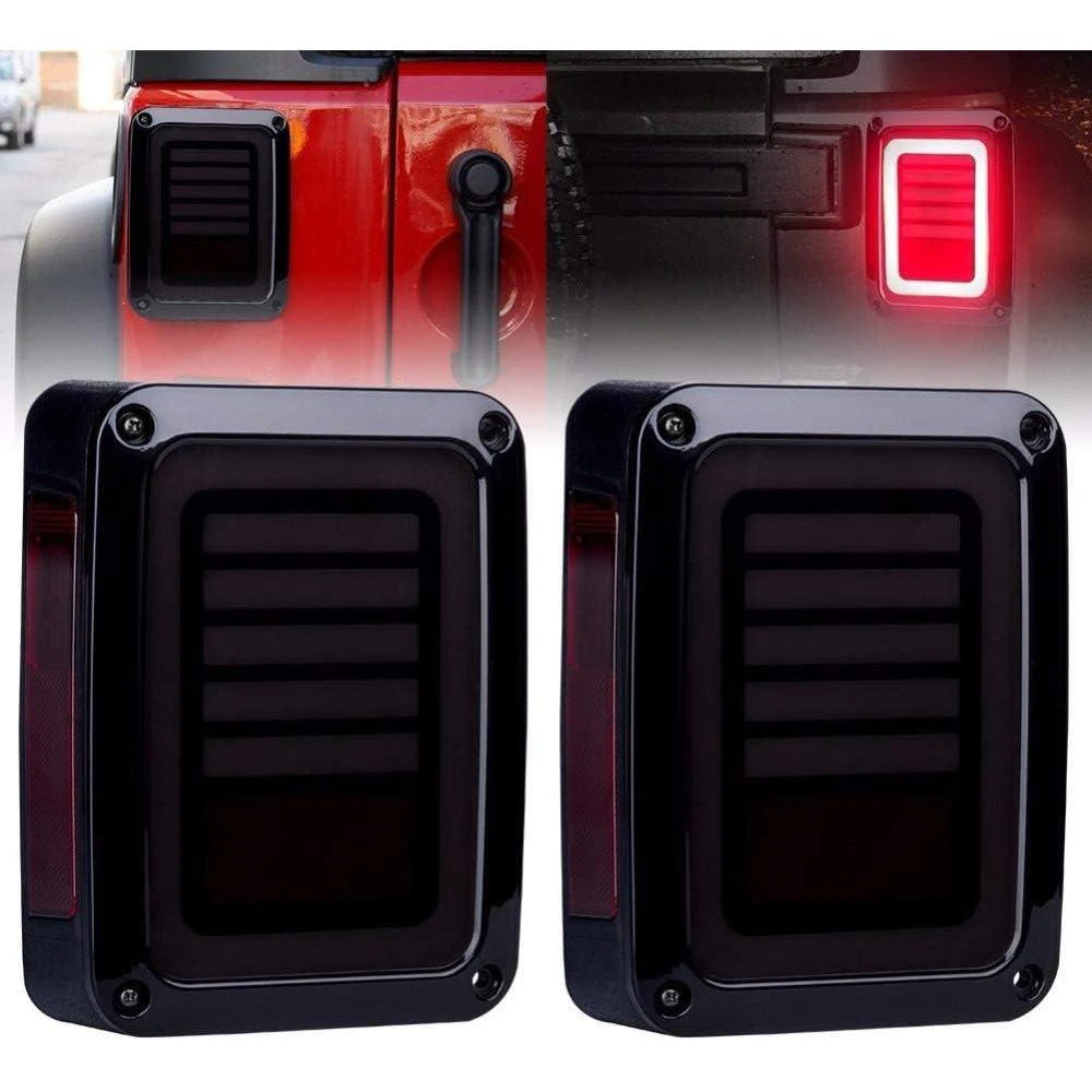 2pcs Euro Version LED Tail Lights fit for Jeep Wrangler JK 07-17(Europe Version)