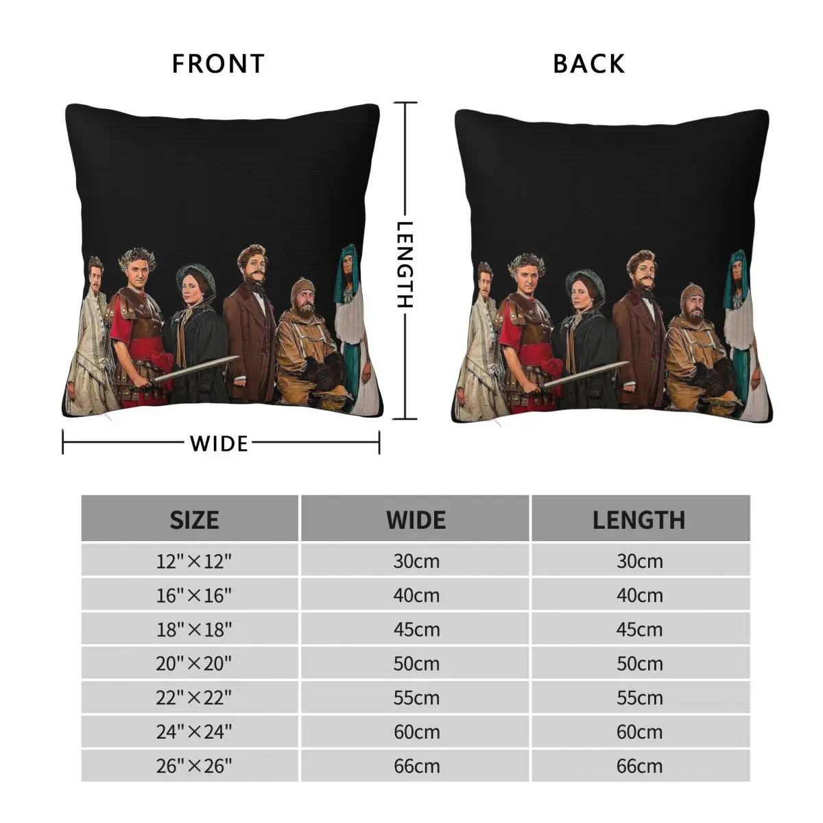 Horrible Histories Cast Square Pillowcase Polyester Linen Velvet Printed Decorative Throw Pillow Case Sofa Seater Cushion Case